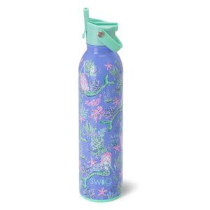 Swig Flip and Sip Under the Sea Mermaid Flip‎ Straw Water Bottle Stainless Steel